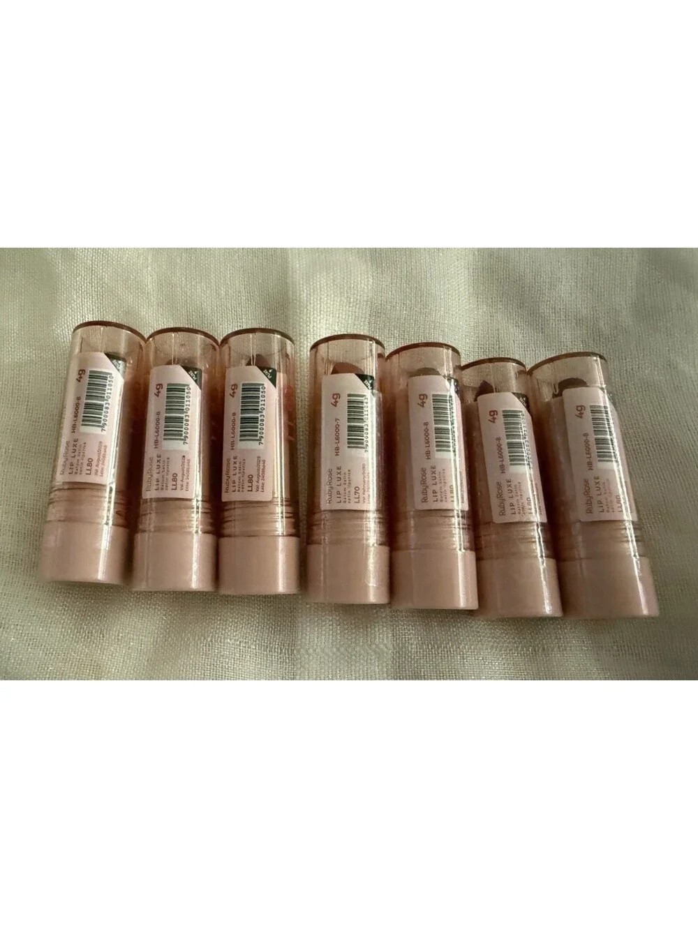 Ruby Rose Lip Luxe Satin Lipstick Lot of 7 Assorted Shades 4g